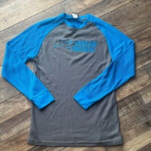 Carolina Panthers Gray and Blue Long Sleeve Thermal
